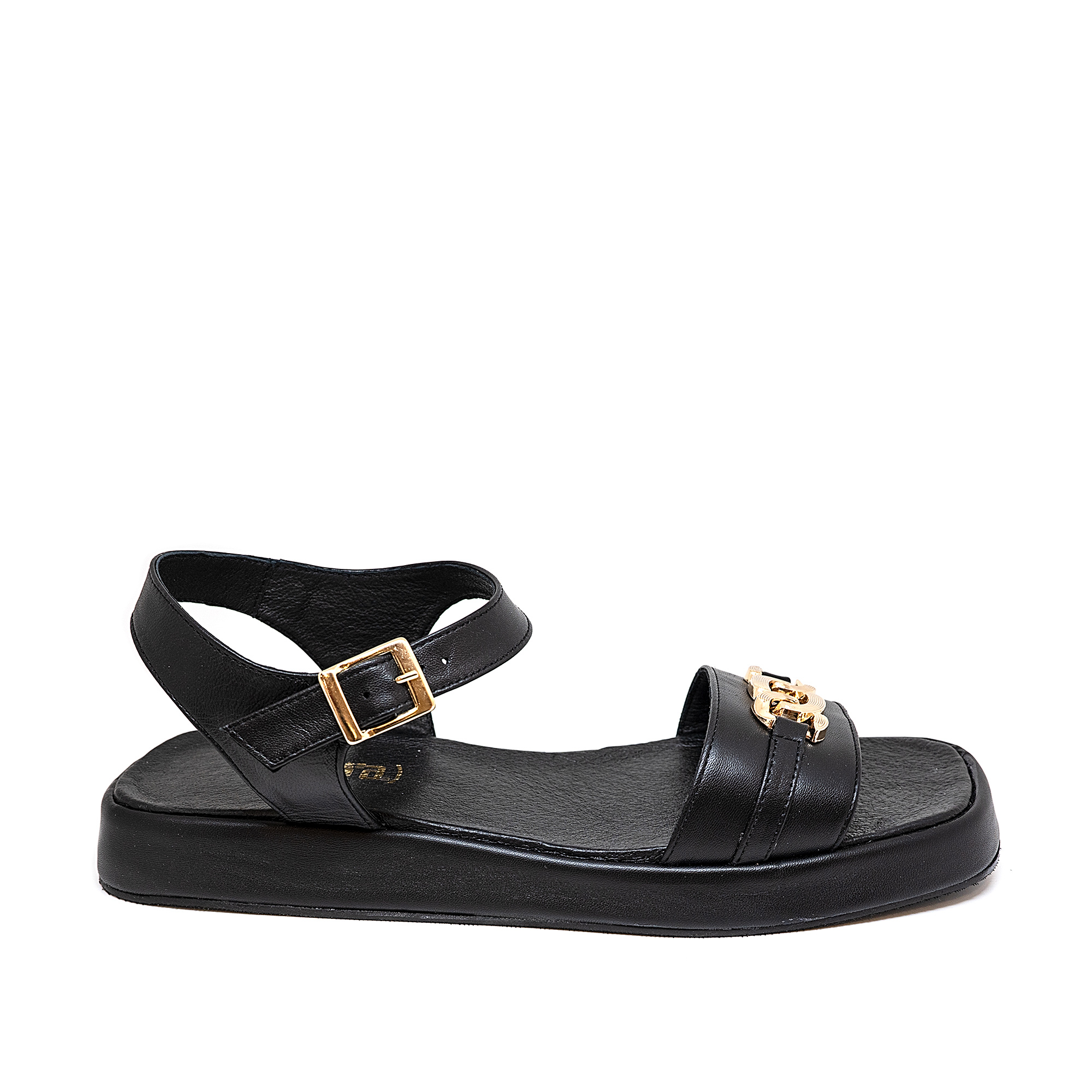 Bigshoes Bigshoes GA0306-01 Δερμάτινo Πέδιλο Μαύρο